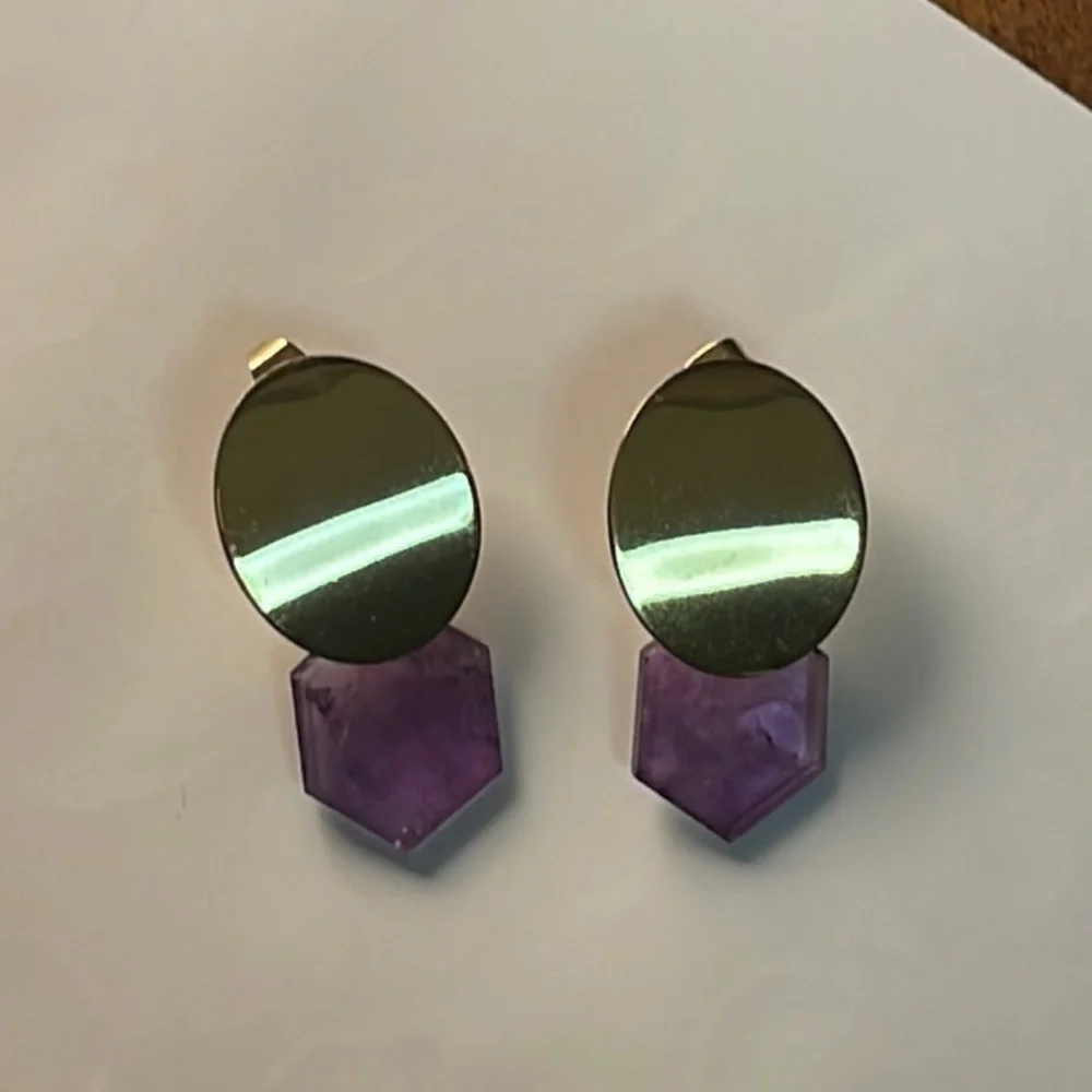 💜 Luna Norte Amethyst Statement Earrings